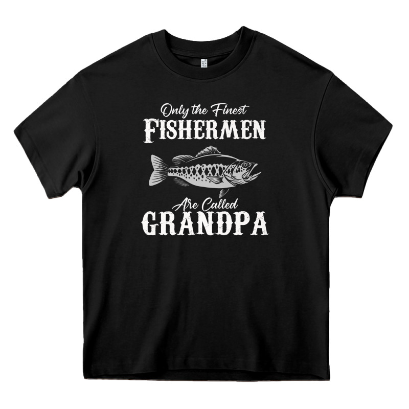 Mens Only The Finest Fishermen Grandad Premium Heavy Core Tee by linhVisuals | Teevron