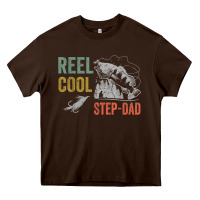 Chocolate Brown mens reel cool step dad fishing funny fathers day Heavy Core Tee - linhVisuals