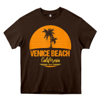 Chocolate Brown california venice beach tank top Heavy Core Tee - linhVisuals