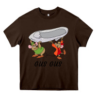 Chocolate Brown gus gus Cinderella Heavy Core Tee - linhVisuals