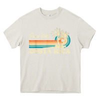 Cream costa rica retro beach vacation costa rica souvenir beach t shirt Heavy Core Tee - linhVisuals