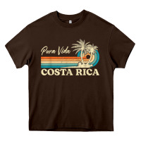 Chocolate Brown costa rica retro beach vacation costa rica souvenir beach t shirt Heavy Core Tee - linhVisuals