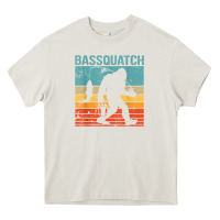 Cream bassquatch! funny bigfoot fishing outdoor retro Heavy Core Tee - linhVisuals
