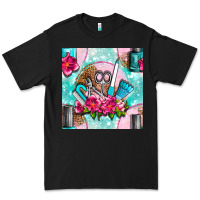 Black nail tools and polish with flowers and tooled leather seamless pattern Premium Tee - BundleAndBundleShop