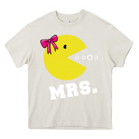 Cream Mrs Pacman Heavy Core Tee - linhVisuals