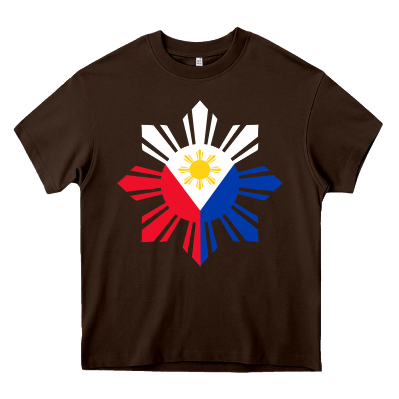 Philippine Flag Hoodie Pinoy Flag Filipino Shirt Pinoy Sun Heavy Core Tee by linhVisuals | Teevron