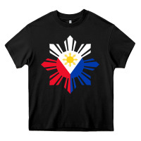 Black philippine flag hoodie pinoy flag filipino shirt pinoy sun Heavy Core Tee - linhVisuals