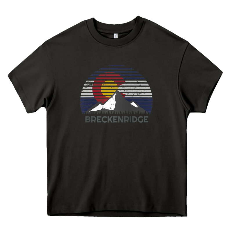 Breckenridge Colorado X Co Flag Mountain Peak Raglan Baseball Tee Heavy Core Tee by linhVisuals | Teevron