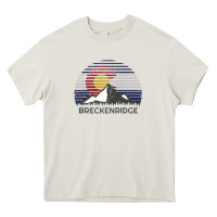 Cream breckenridge colorado x co flag mountain peak raglan baseball tee Heavy Core Tee - linhVisuals