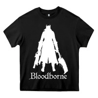 Black bloodborne zipped Heavy Core Tee - linhVisuals