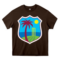 Chocolate Brown west indies cricket Heavy Core Tee - linhVisuals