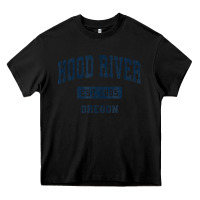 Black hood river oregon or vintage sports established navy design t shirt Heavy Core Tee - linhVisuals