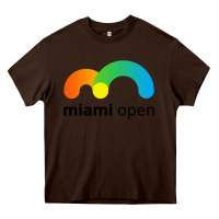 Chocolate Brown miami open Heavy Core Tee - linhVisuals