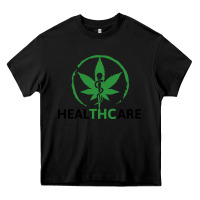 Black healthcare thc marijuana cannabis medical Heavy Core Tee - linhVisuals