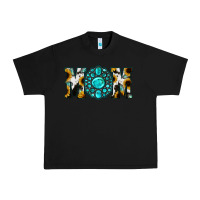 Black Sunflower Cowhide Turquoise Gemstone Mom Urban Heavy Tee - Jasminsmagicworld