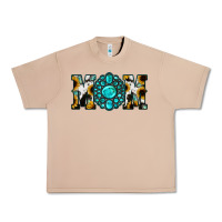 Burro Sunflower Cowhide Turquoise Gemstone Mom Urban Heavy Tee - Jasminsmagicworld