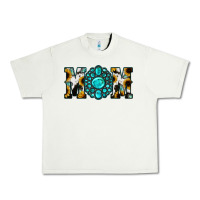 Pistachio Sunflower Cowhide Turquoise Gemstone Mom Urban Heavy Tee - Jasminsmagicworld