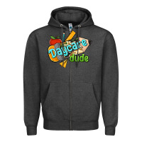 Charcoal Heather daycare dude Zipper Hoodie - Jasminsmagicworld