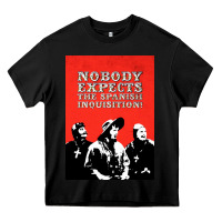 Black nobody expects the spanish inquisition Heavy Core Tee - linhVisuals