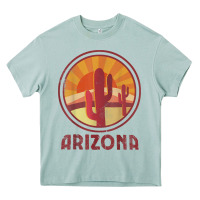Arona arizona cactus sunset scene graphic t shirt Heavy Core Tee - linhVisuals