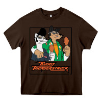 Chocolate Brown buddy thunderstruck friend Heavy Core Tee - linhVisuals