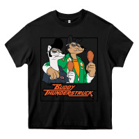 Black buddy thunderstruck friend Heavy Core Tee - linhVisuals