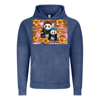 Vintage Denim Mama Panda And Baby Panda Vintage Hoodie - Artiststas