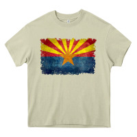 Mossy arizona flag in grungy style raglan baseball tee Heavy Core Tee - linhVisuals