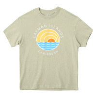 Mossy cayman islands retro colorful ocean sunset palm tree novelty Heavy Core Tee - linhVisuals