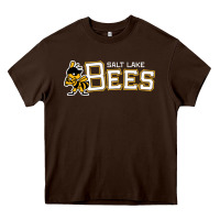 Chocolate Brown salt lake city bees Heavy Core Tee - linhVisuals