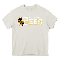 Cream salt lake city bees Heavy Core Tee - linhVisuals