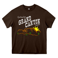 Chocolate Brown arizona grand canyon greetings souvenir tee shirt Heavy Core Tee - linhVisuals