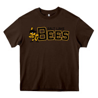 Chocolate Brown salt lake city bees Heavy Core Tee - linhVisuals