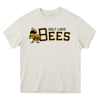 Cream salt lake city bees Heavy Core Tee - linhVisuals