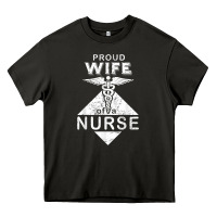 Asphalt my husband is a nurse im a proud wife of a nurse Heavy Core Tee - linhVisuals