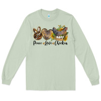 Matcha peace love chicken Long Sleeve Tee - LillyAllenDesigns
