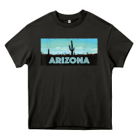 Asphalt arizona shirt   saguaro cactus desert landscape t shirt Heavy Core Tee - linhVisuals