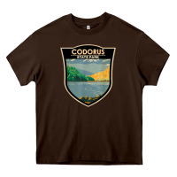 Chocolate Brown codorus state park pennsylvania badge vintage Heavy Core Tee - linhVisuals
