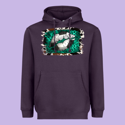 Soccer Lips Heavyweight Hoodie Designed By Jasminsmagicworld