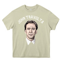 Mossy sports nicolas cage as john travolta Heavy Core Tee - linhVisuals