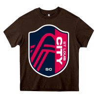 Chocolate Brown st louis city Heavy Core Tee - linhVisuals