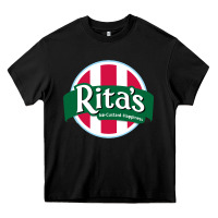 Black rita's italian ice cafe Heavy Core Tee - linhVisuals