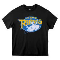 Black leed rhinos Heavy Core Tee - linhVisuals