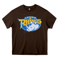 Chocolate Brown leed rhinos Heavy Core Tee - linhVisuals