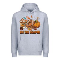Heather Grey tis the season football Premium Hoodie - BarkalooDesign