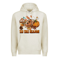 Oatmeal Heather tis the season football Premium Hoodie - BarkalooDesign