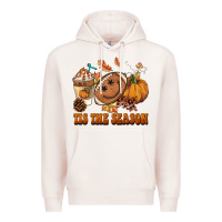 Pale Pink tis the season football Premium Hoodie - BarkalooDesign