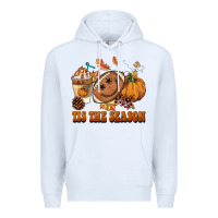 White tis the season football Premium Hoodie - BarkalooDesign