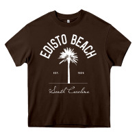 Chocolate Brown edisto beach sc palm tree edisto beach gift pullover hoodie Heavy Core Tee - linhVisuals