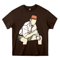 Chocolate Brown russell coight Heavy Core Tee - linhVisuals